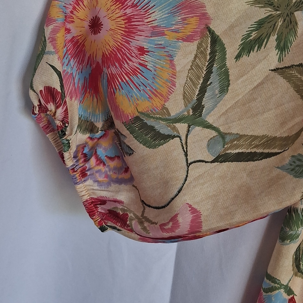 SKIES ARE BLUE Floral Maxi Dress Cream Pink 3X - Picture 7 of 11